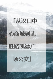 从汉口中心商城到武胜路凯德广场公交