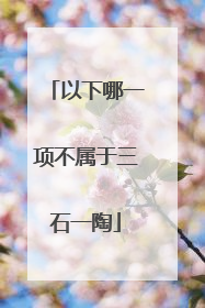 以下哪一项不属于三石一陶