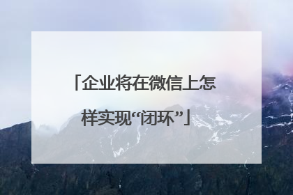 企业将在微信上怎样实现“闭环”