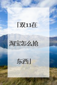 双11在淘宝怎么抢东西