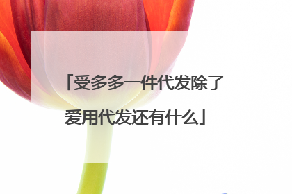 受多多一件代发除了爱用代发还有什么