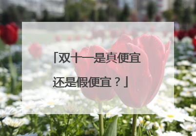 双十一是真便宜还是假便宜?