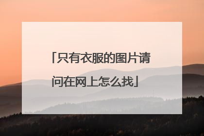 只有衣服的图片请问在网上怎么找