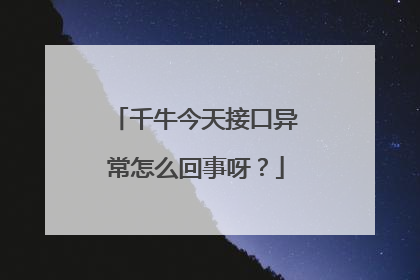千牛今天接口异常怎么回事呀?
