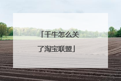 千牛怎么关了淘宝联盟