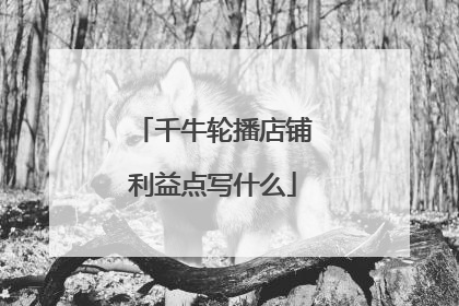 千牛轮播店铺利益点写什么