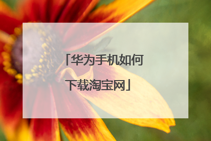 华为手机如何下载淘宝网