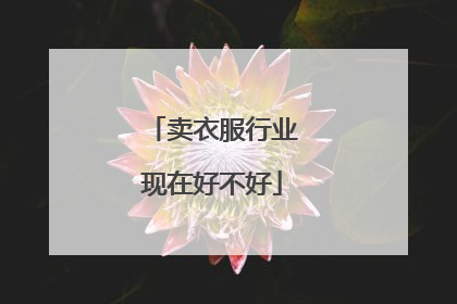 卖衣服行业现在好不好