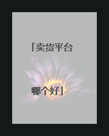 卖货平台哪个好