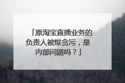 原淘宝直播业务的负责人被爆贪污,是内部问题吗?
