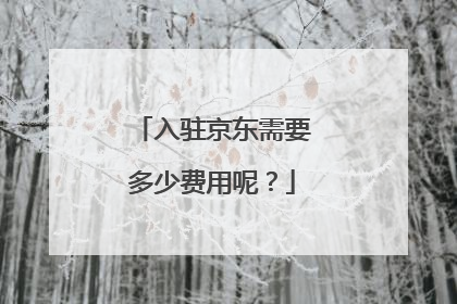 入驻京东需要多少费用呢？