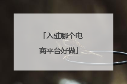 入驻哪个电商平台好做