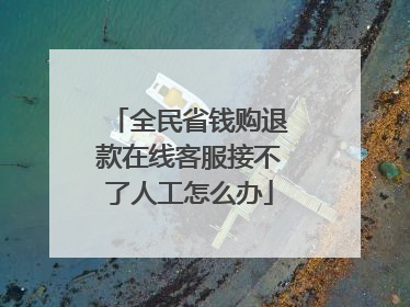 全民省钱购退款在线客服接不了人工怎么办