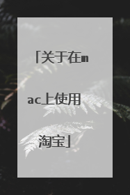 关于在mac上使用淘宝