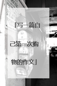 写一篇自己第一次购物的作文