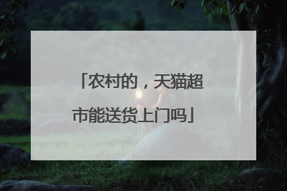 农村的,天猫超市能送货上门吗