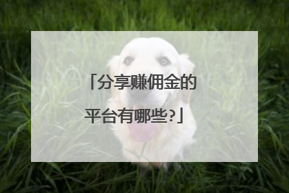 分享赚佣金的平台有哪些?