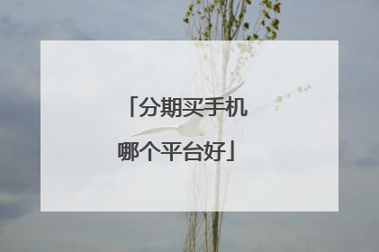 分期买手机哪个平台好