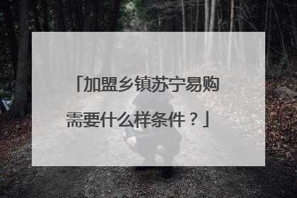 加盟乡镇苏宁易购需要什么样条件?