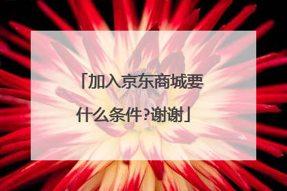 加入京东商城要什么条件?谢谢