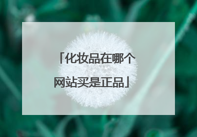 化妆品在哪个网站买是正品