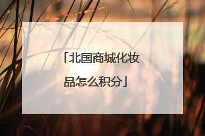北国商城化妆品怎么积分
