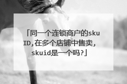 同一个连锁商户的skuID,在多个店铺中售卖,skuid是一个吗?