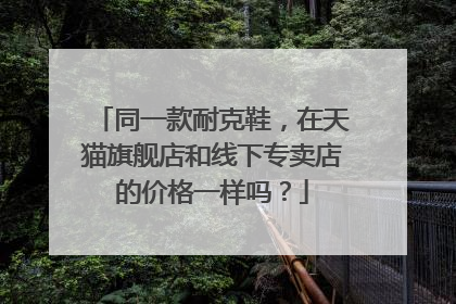 同一款耐克鞋,在天猫旗舰店和线下专卖店的价格一样吗?