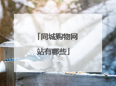 同城购物网站有哪些