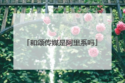 和颂传媒是阿里系吗