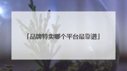 品牌特卖哪个平台最靠谱
