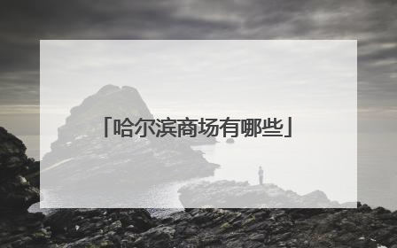 哈尔滨商场有哪些