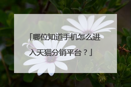哪位知道手机怎么进入天猫分销平台?