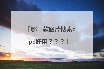 哪一款图片搜索app好用???