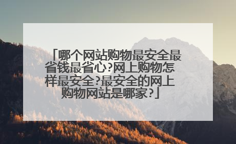 哪个网站购物最安全最省钱最省心?网上购物怎样最安全?最安全的网上购物网站是哪家?