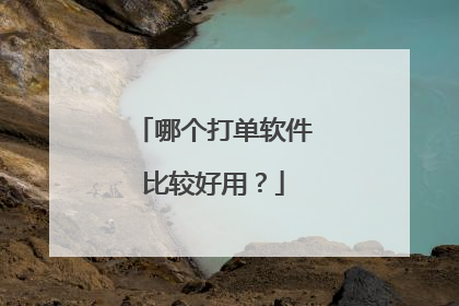 哪个打单软件比较好用?