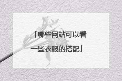 哪些网站可以看一些衣服的搭配