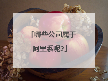 哪些公司属于阿里系呢?