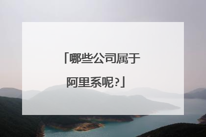 哪些公司属于阿里系呢?