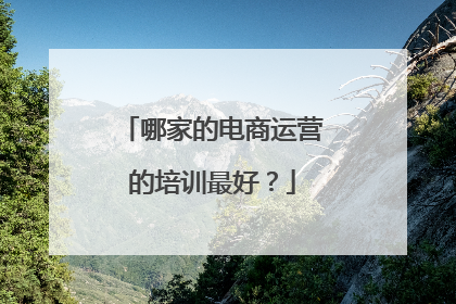 哪家的电商运营的培训最好？