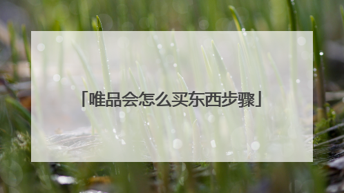 唯品会怎么买东西步骤