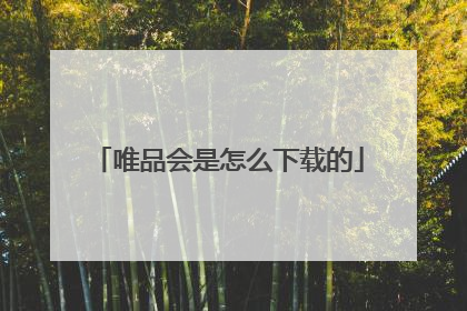 唯品会是怎么下载的