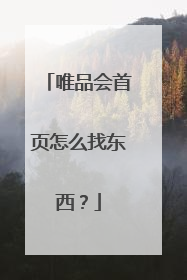 唯品会首页怎么找东西?