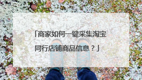 商家如何一键采集淘宝同行店铺商品信息?