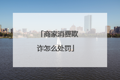 商家消费欺诈怎么处罚