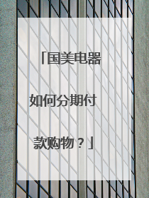国美电器如何分期付款购物?