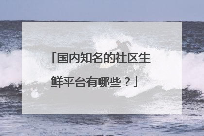 国内知名的社区生鲜平台有哪些?