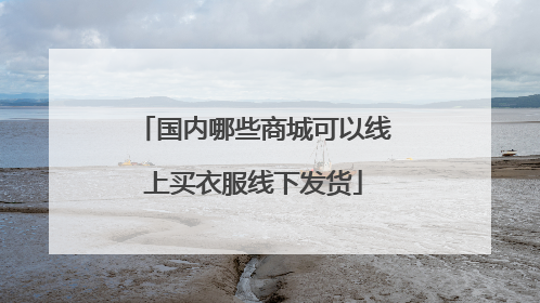国内哪些商城可以线上买衣服线下发货
