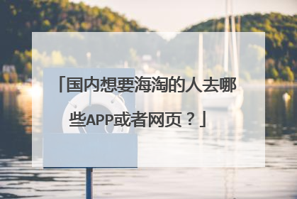 国内想要海淘的人去哪些APP或者网页?