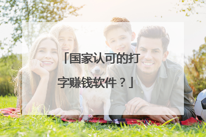 国家认可的打字赚钱软件？